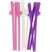 These Dicky Straws are a bachelorette party must-have and one of our most popular items! You can't beat the value of the set of 10 Light Pink, White & Purple Dicky Straws. These plastic straws will add a wild side to your bachelorette party. 