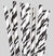 Black & White Zebra Paper Straws - Set of 10
