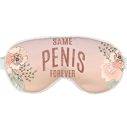 Throwing a Lingerie Shower for the bride? This Same Penis Forever rose gold glitter sleep mask is the perfect gift to get the bride! The sleep mask is silky and luxurious. She'll love sleeping with it along with her partner.