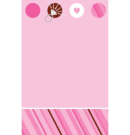 Keep your table clean and looking great with this plastic pink bling cover! The 54"x108" cover's large enough to fit most tables 