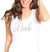 Flirty Bride Rhinestone Tank Top: White