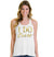 I Do Crew Modern Gold Foil Flowy Racerback Tank: White - XL •