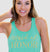 Maid of Honor Modern Gold Flowy Racerback Tank: Teal •