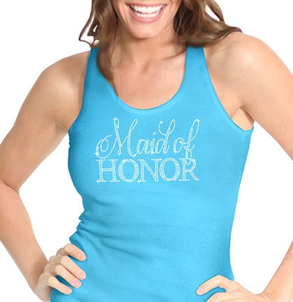 Flirty Maid or Matron of Honor Tank Top: Turquoise