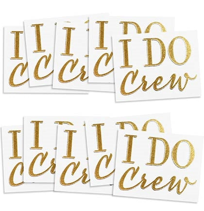 I Do Crew Foil Temporary Tattoos - Set 10