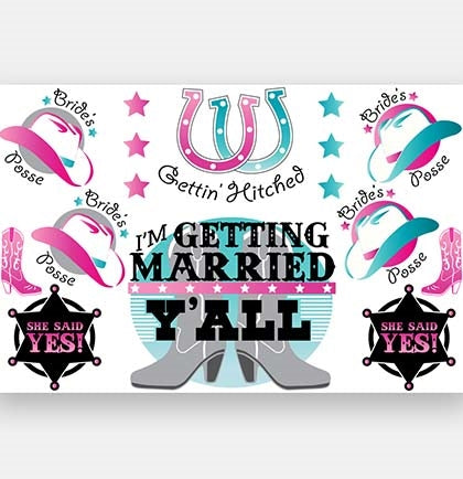 Assorted Western Tattoos Sheet