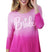 Bride Diamond Rhinestone Pink Ombre Tee