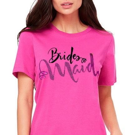 Bridesmaid Foxy Tee: Magenta - 2XL •