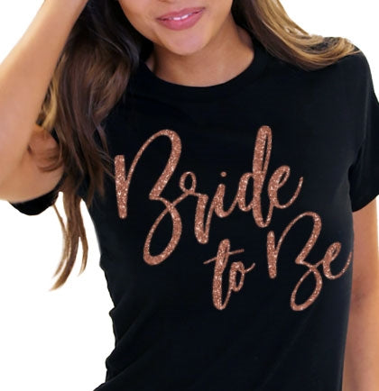 Rose Gold Bride to Be Glam Tshirt