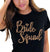 Rose Gold Bride Squad Diamond Black Tshirt