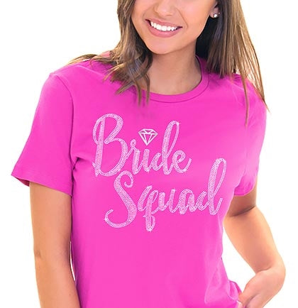 Bride Squad Diamond Rhinestone Tshirt