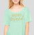 Bridesmaid Modern Gold Flowy Tee: Mint - Large •