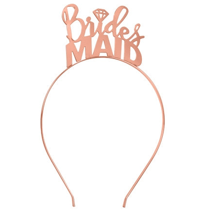 Bridesmaid Matte Rose Gold Headband - Set of 3