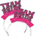 The bride's team will look so cute in this foil and paper headband! The headband says "Team Bride" in pink glitter.