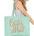 Bridesmaid Diamond Rose Gold Rhinestud Large Canvas Tote