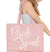 Bride Squad Glam White Stud Large Canvas Tote