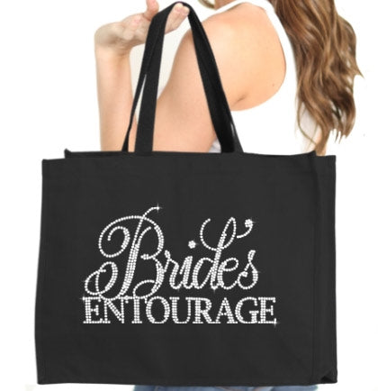 Flirty Bride&#39;s Entourage Large Canvas Tote