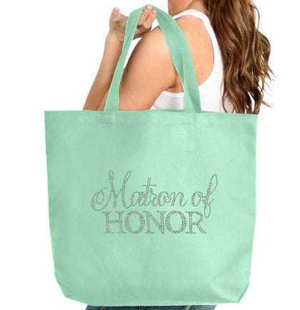 Flirty Matron of Honor Large Canvas Tote