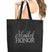 Flirty Maid of Honor Large Canvas Tote