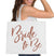 Glam Bride to Be Rose Gold Large Canvas Tote