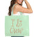 I Do Crew Diamond Rose Gold Rhinestud Large Canvas Tote