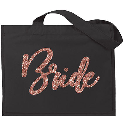 Glam Bride Rose Gold Large Canvas Tote