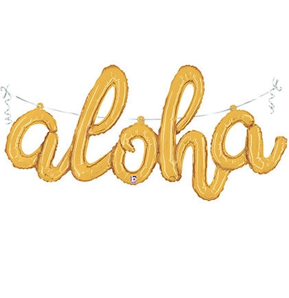 Aloha Script Mylar Balloon 34"