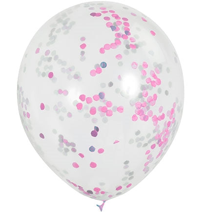 Pink Confetti Party Balloons