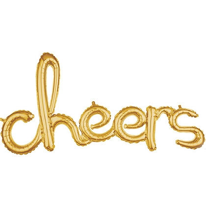Cheers Gold Mylar Balloon - 40"