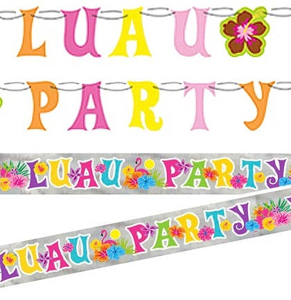 Luau Party Banners - Set of 2