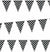 Black & White Polka Dot Pennant Banner 12ft - Set of 2