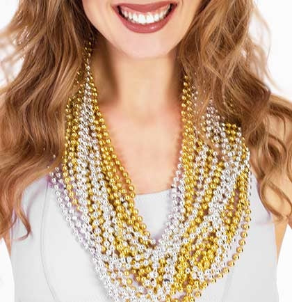 Captivating Gold Bead Necklace for Timeless Elegance and Versatility –  Party Expo