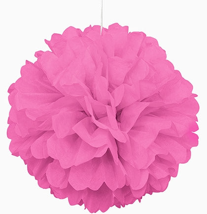 Giant 16&quot; Pink Fluffy Pouf