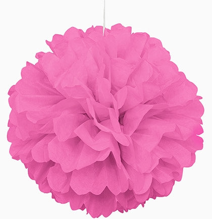 Giant 16" Pink Fluffy Pouf