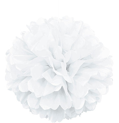 Giant White Fluffy Pouf - 16&quot;