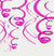 Pink Swirl Danglers - Set of 8