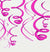 Pink Swirl Danglers Set of 8