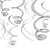 Silver Swirl Danglers - Set of 8