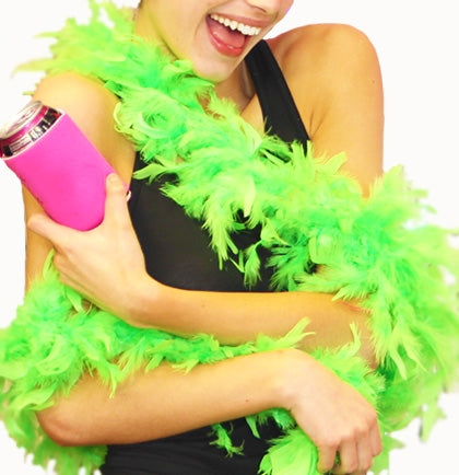 Fluffy Feather Boa 6ft: Lime Green
