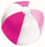 This 13" pink and white plastic beach ball can be used for a pool or beach game, decoration, or even a great souvenir for the bride with the party signing it!