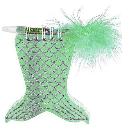Green Mermaid Tail Notebook with Pen