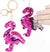 Pink Sequin Flamingo Keychain