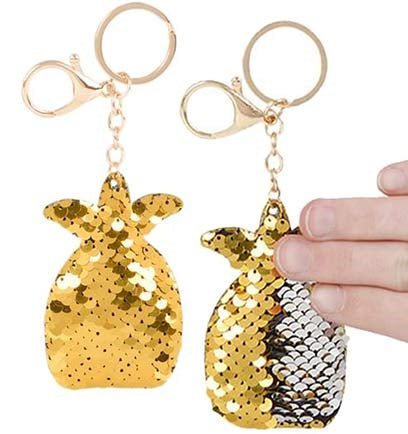 Pineapple Sequin Keychain