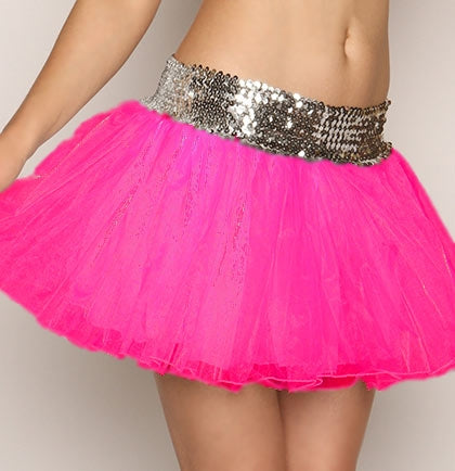 This bright Magenta Pink tutu is a fun and flirty item for the bachelorette and her ladies to wear for a fun night out! This 11&quot; long tutu has three layers, and a sequin elastic waistband for a comfortable fit. Pair with one of our bridal shirts for a great bachelorette party outfit!