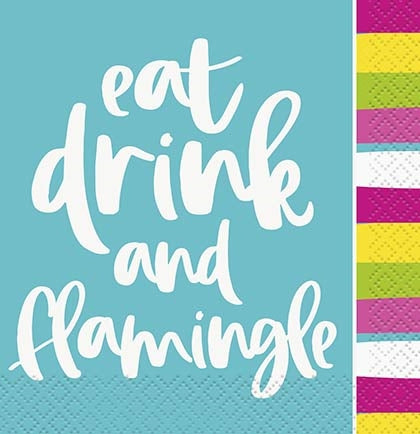 Eat Drink &amp; Flamingle Napkins -16pc