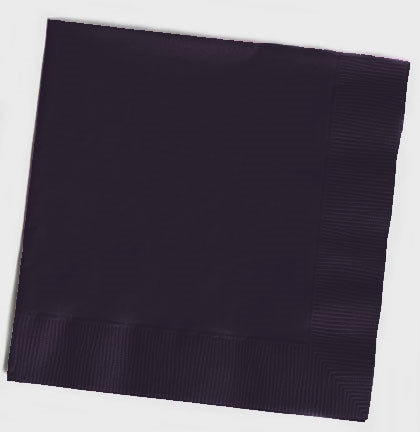 Solid Black Cocktail Napkins