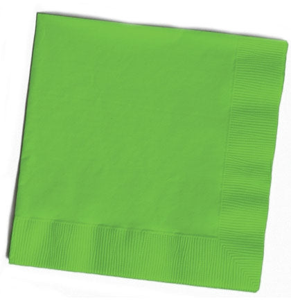 Solid Citrus Green Cocktail Napkins - Set of 50