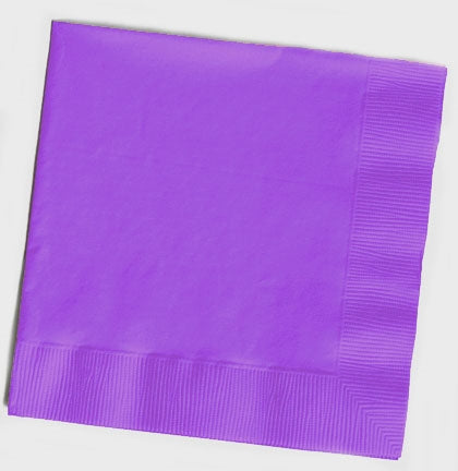 Solid Purple Cocktail Napkins