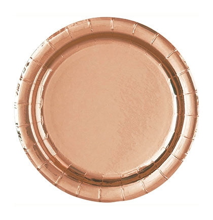 Rose Gold Dessert Plates - Set of 16