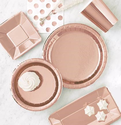 Rose gold plate set hotsell